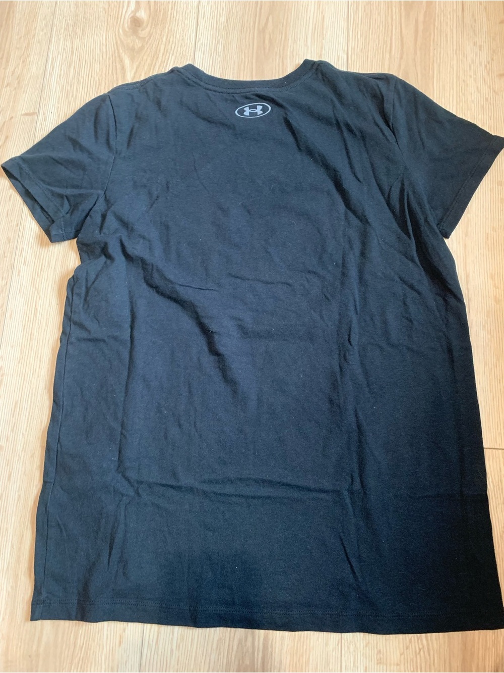 Under Armour Black Tee with Pink Floral Logo - Picture 4 of 4